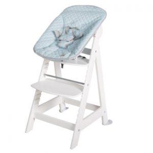 roba Trap kinderstoel Born Up wit Set 2 in 1 incl. opzetstuk Style turquoise