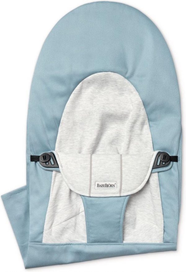 BABYBJÖRN Stoffen Zitting voor Wipstoel Balance Soft - Blauw-Grijs Cotton Jersey