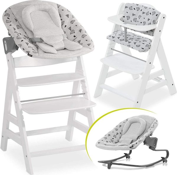 Hauck Alpha Plus Kinderstoel - Newborn Set Premium - Wit / Nordic Grey