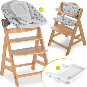 Hauck Alpha Plus Kinderstoel - Newborn Set XL - Hout