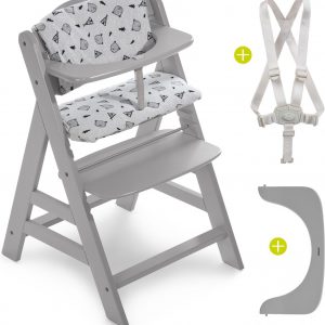 Hauck Alpha Plus Kinderstoel - Voordeelset met Premium Kussenset - Grijs / Nordic Grey
