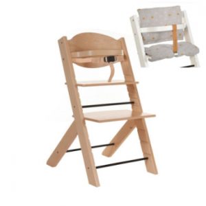 Treppy® Kinderstoel natuur + gratis zitkussen Stars