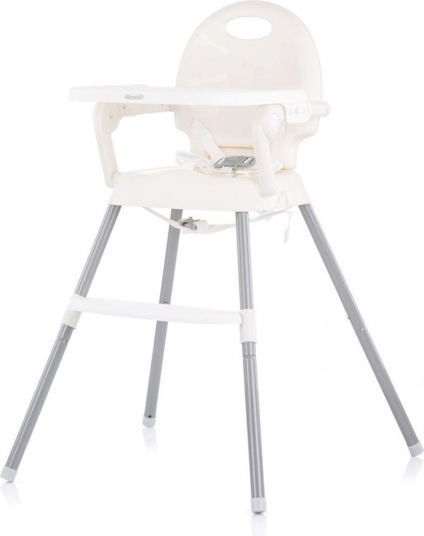 Chipolino Bonbon Kinderstoel - Baby Eetstoel 3 in 1 - Hoge stoel en kleine stoel - Babystoel voor aan tafel - Verstelbaar - Zitverhoging - Beige