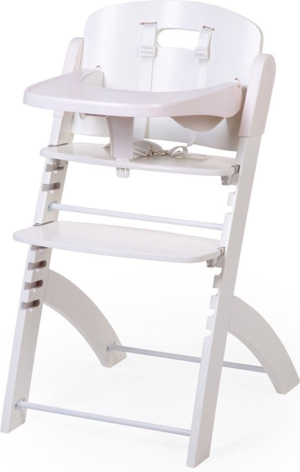 Childhome - Baby - Meegroeistoel - Wit - Kinderstoel en Voerbak - H72.5cm