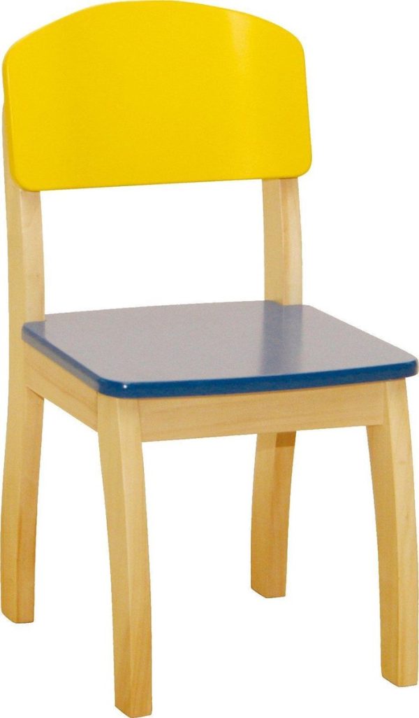 Roba Kinderstoel Junior 61 X 33 X 33 Cm Hout Geel/blauw