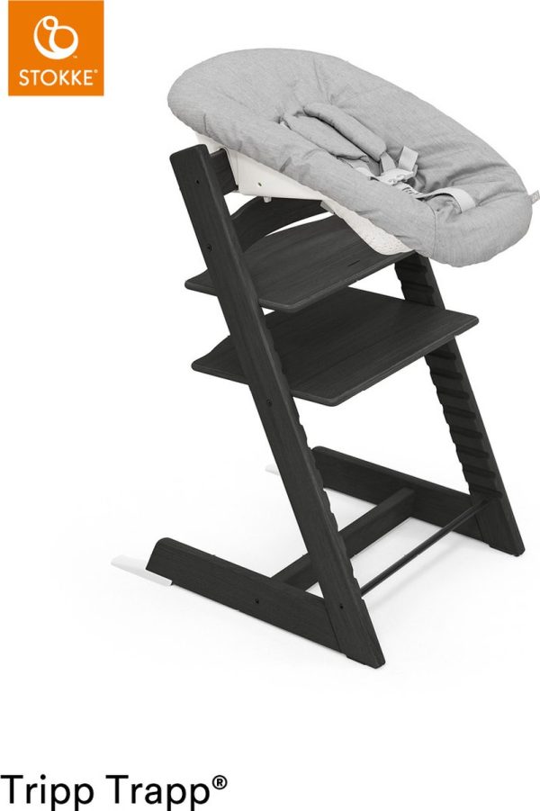 Stokke® Kinderstoel Tripp Trapp® Oak Black Met Gratis Newbornset