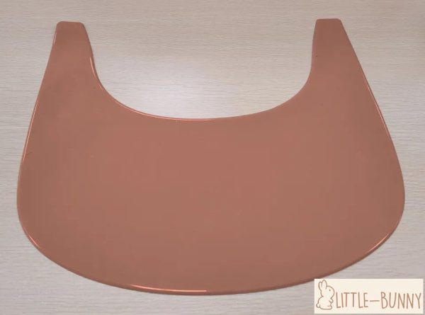LITTLE-BUNNY silicone placemat past perfect op de STOKKE Tripp Trapp kinderstoel clay beige