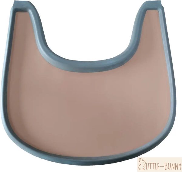 LITTLE-BUNNY silicone placemat past perfect op de STOKKE Tripp Trapp kinderstoel muted