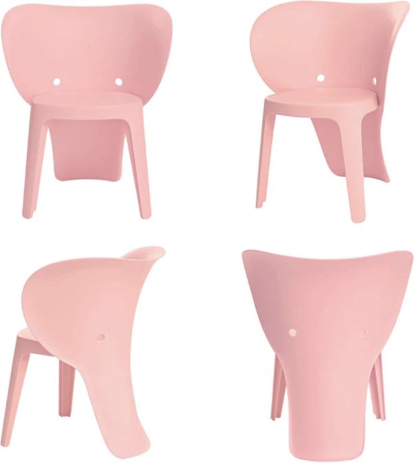 Simpletrade Kinderstoel - Stoelen - Set van 2 - Milieuvriendelijk - Roze - 36x58x40 cm