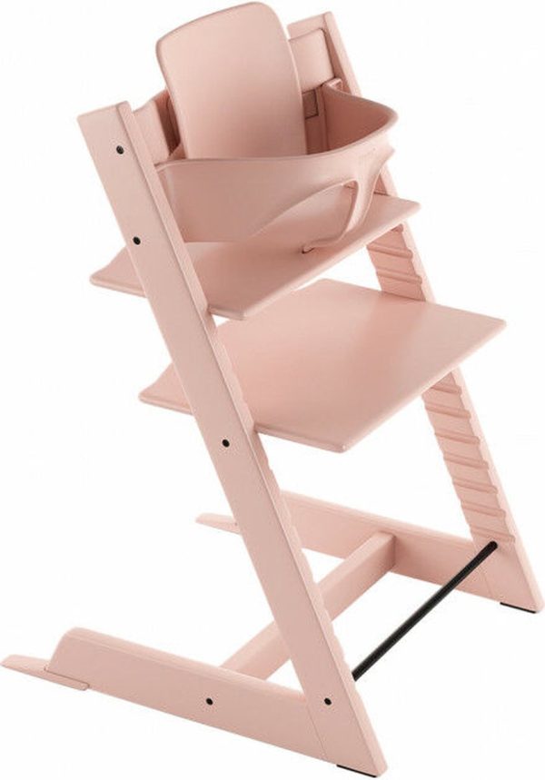 Stokke® Kinderstoel Tripp Trapp® Serene Pink + GRATIS Baby Set™