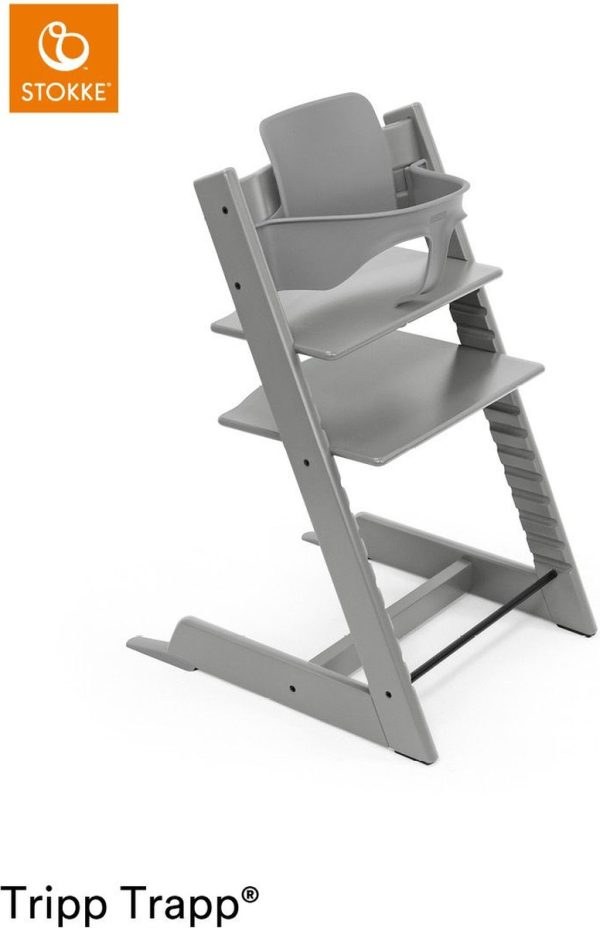 Stokke® Kinderstoel Tripp Trapp® Storm Grey + GRATIS Baby Set™
