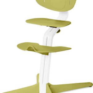 Stokke NOMI highchair meegroeistoel - Testwinnaar Kinderstoelen Test - Basis eiken wit gelakt en stoel lime