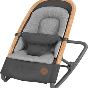 Maxi-Cosi Kori 2-in-1 baby schommelstoel, lichtgewicht wipstoel met comfortabele zitverkleiner, 0 - 9 kg, Essential Graphite (donkergrijs)