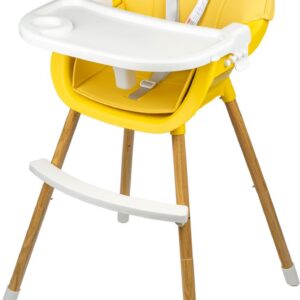 Tissy Kinder eetstoel Ego Geel - Baby eetstoe - Kinderstoel - Baby stoel