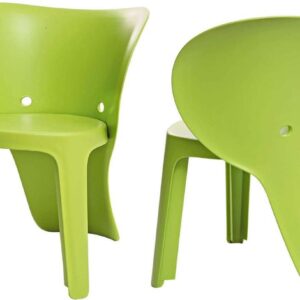 Simpletrade Kinderstoel - Stoelen - Olifant - Set van 2 - Groen - 48x55x41 cm