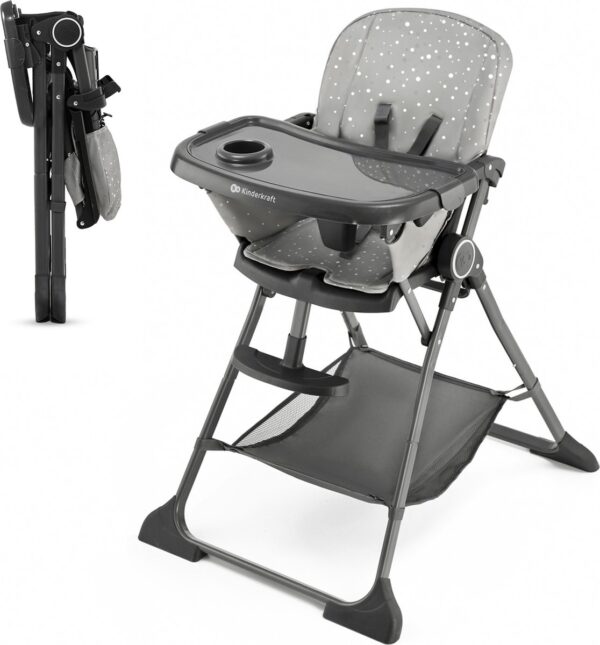 Kinderkraft FOLDEE - Kinderstoel - Lichtgeicht - Inklapbaar - Grijs