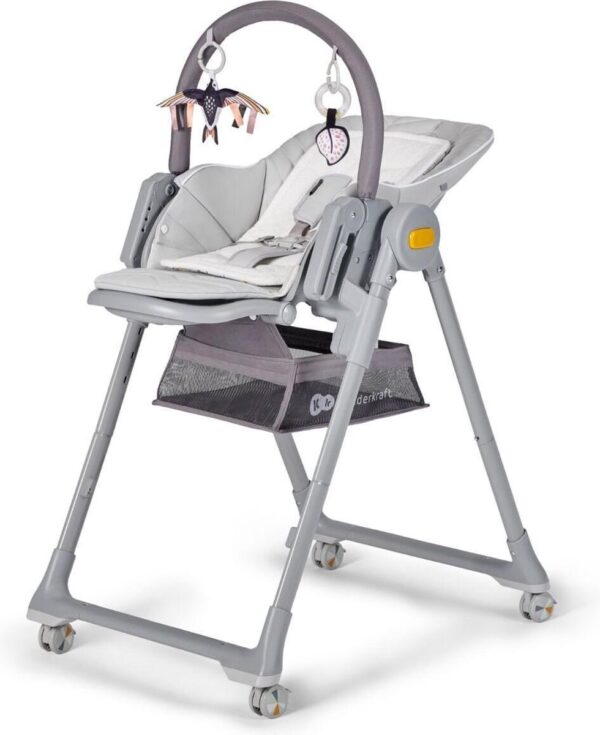 Kinderkraft LASTREE - Kinderstoel 2in1 - Wipstoel baby - Speelboog - Grijs