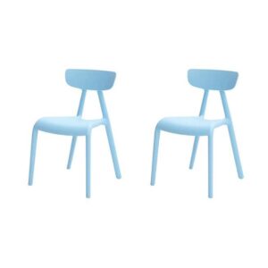 Simpletrade Kinderstoel - Stoelen - Set van 2 - Milieuvriendelijk - Blauw - 36x58x40 cm