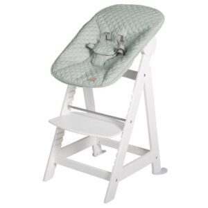 roba Trap kinderstoel Born Up wit Set 2 in 1 incl. opzetstuk Style frosty green